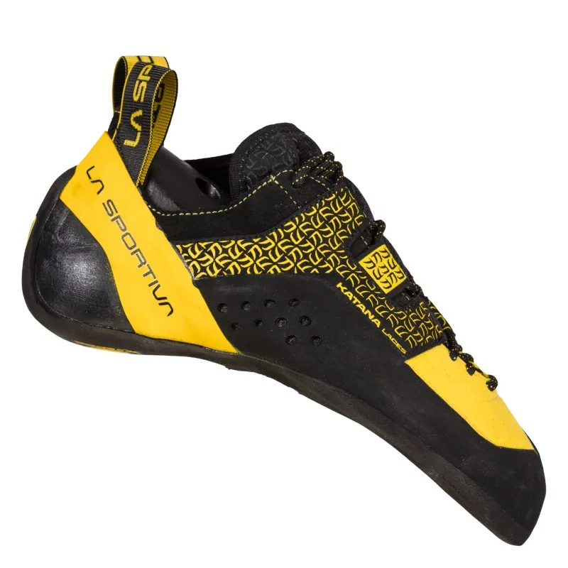 La Sportiva Katana Lace Climbing Shoe in Black/Yellow